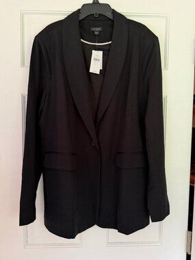 J. Jill Black Single Breasted Blazer